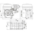 Moteur thermique 4 temps OHV 6.5 CV avec adaptateur pour accélérateur déporté