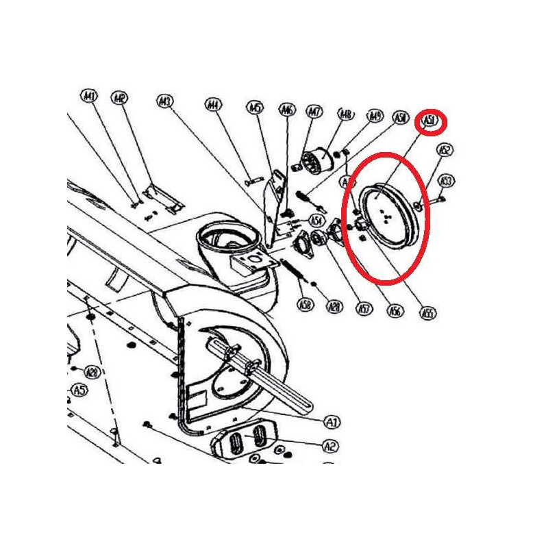 Poulie double gorges avec moyeu à ergots et clavette