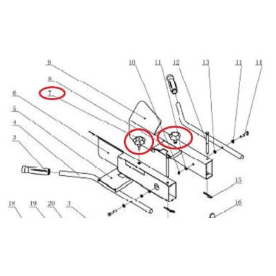 Jeu de 2 vis à tête plastique maintien griffes