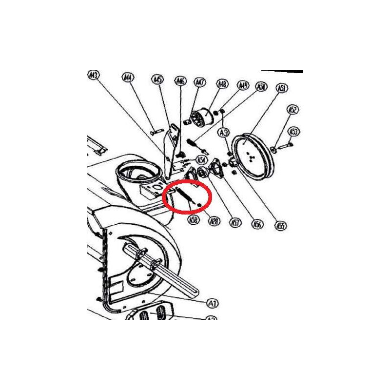 Ressort de rappel pour bras d'appui entrainement fraises