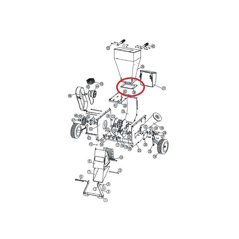 Joint de sous trémie pour broyeur 6.5 et 13 cv