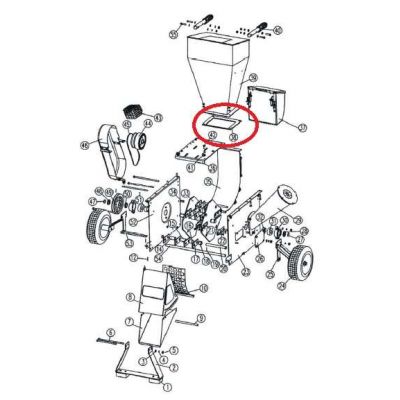 Joint de sous trémie pour broyeur 6.5 et 13 cv