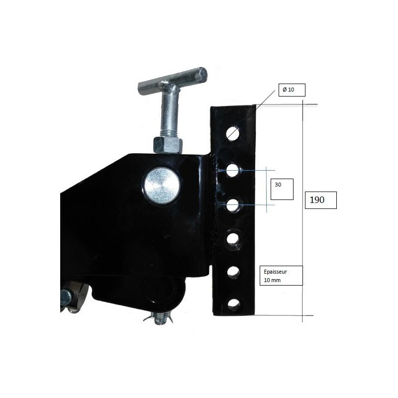 Attelage Motoculteur Attelage Bricoferr PTMT037 Pour Charrue Et Outils Agricoles - 35cm Pour Labour Pommes De Terre