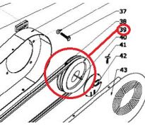 Poulie rotor broyage pour MEP-B15PRO R & SP