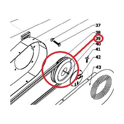 Poulie rotor broyage pour MEP-B15PRO R & SP