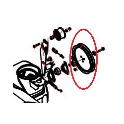 Poulie simple pour fraise à neige avec entretoise et clavette