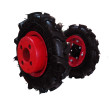 Jeu de roues avec pneus agraires et masses pour motoculteur