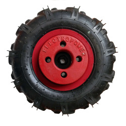 Jeu de roues avec pneus agraires et masses pour motoculteur