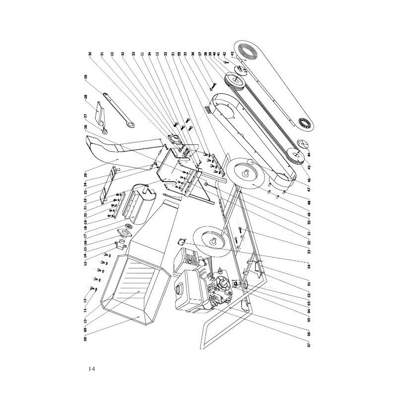 Joint sous trémie d'éjecteur pour broyeur B15DY