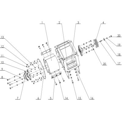 Poulie rotor N°4 pour broyeur de végétaux à moteur essence 7 cv