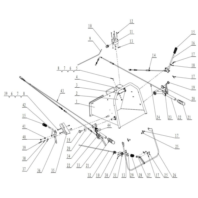 câble pour broyeur de branche auto tracté