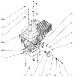 Poulie moteur pour broyeur de végétaux