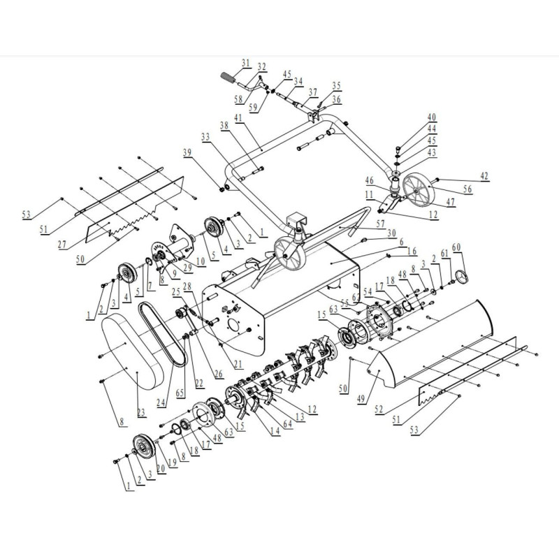 Courroie entrainement fléaux pour tondeuse débroussailleuse MX663