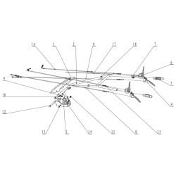 câble N°17 pour tondeuse broyeuse MX663