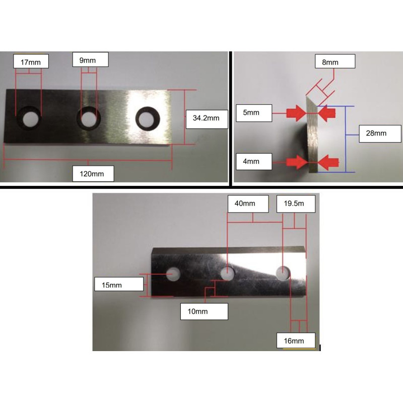 lame ou couteau pour broyeur  6.5 et 13cv de millésime avant 2015