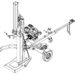 Fendeur bûches thermique 20 T tractable vertical 1 m | Toupour