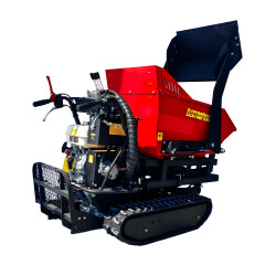 Mini dumper chenilles 500 kg Honda GX270 – chargeur frontal